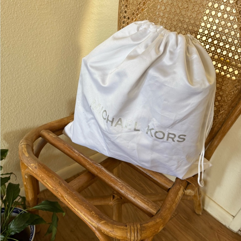 Michael Kors Cognac Brown Pebbled Leather Satchel - Picture 9 of 16